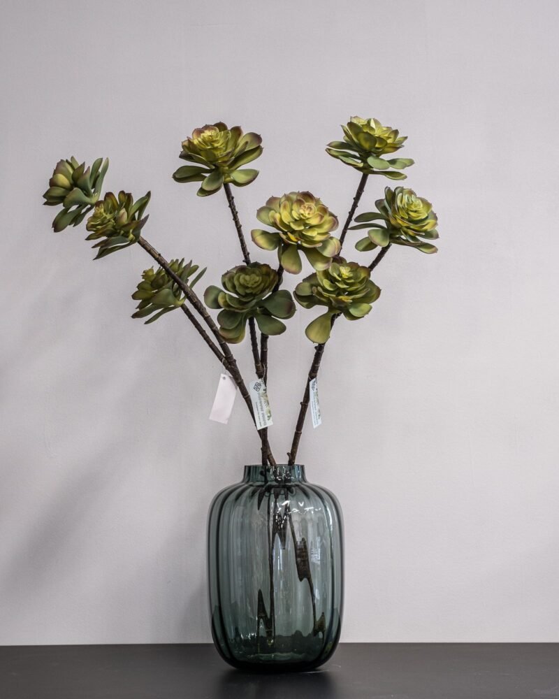 Konstgjord Lotusblomma Grön – Naturtroget Bladverk 79 cm