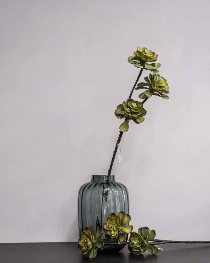 Konstgjord Lotusblomma Grön – Naturtroget Bladverk 79 cm - Bild 4