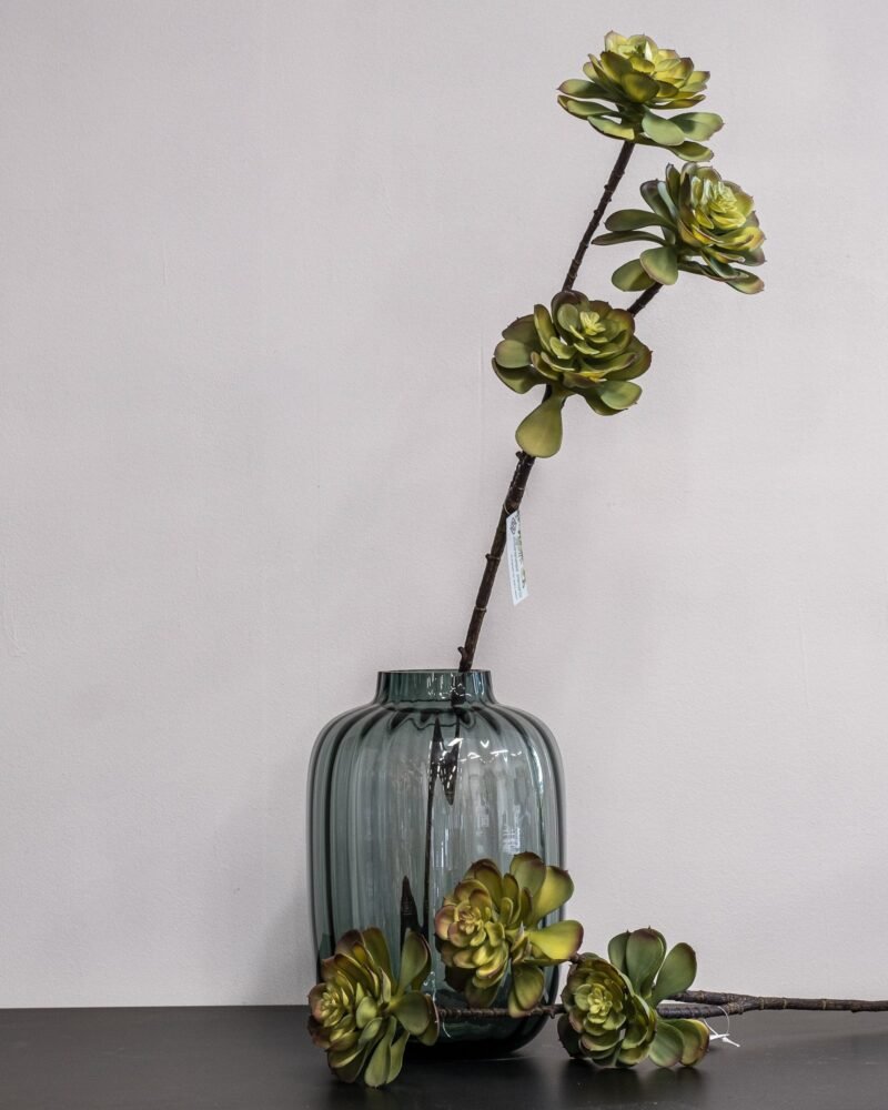 Konstgjord Lotusblomma Grön – Naturtroget Bladverk 79 cm - Bild 3