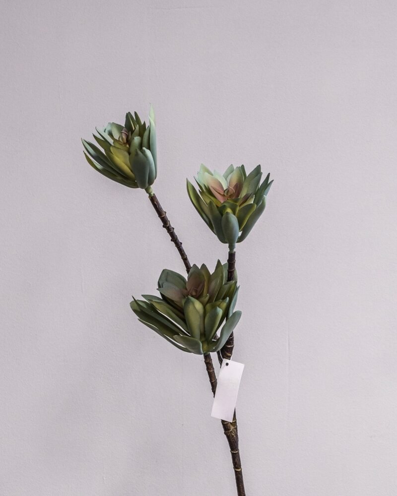 Konstgjord Lotusblomma Ljusgrön - 83 cm Naturtroget Bladverk - Bild 2