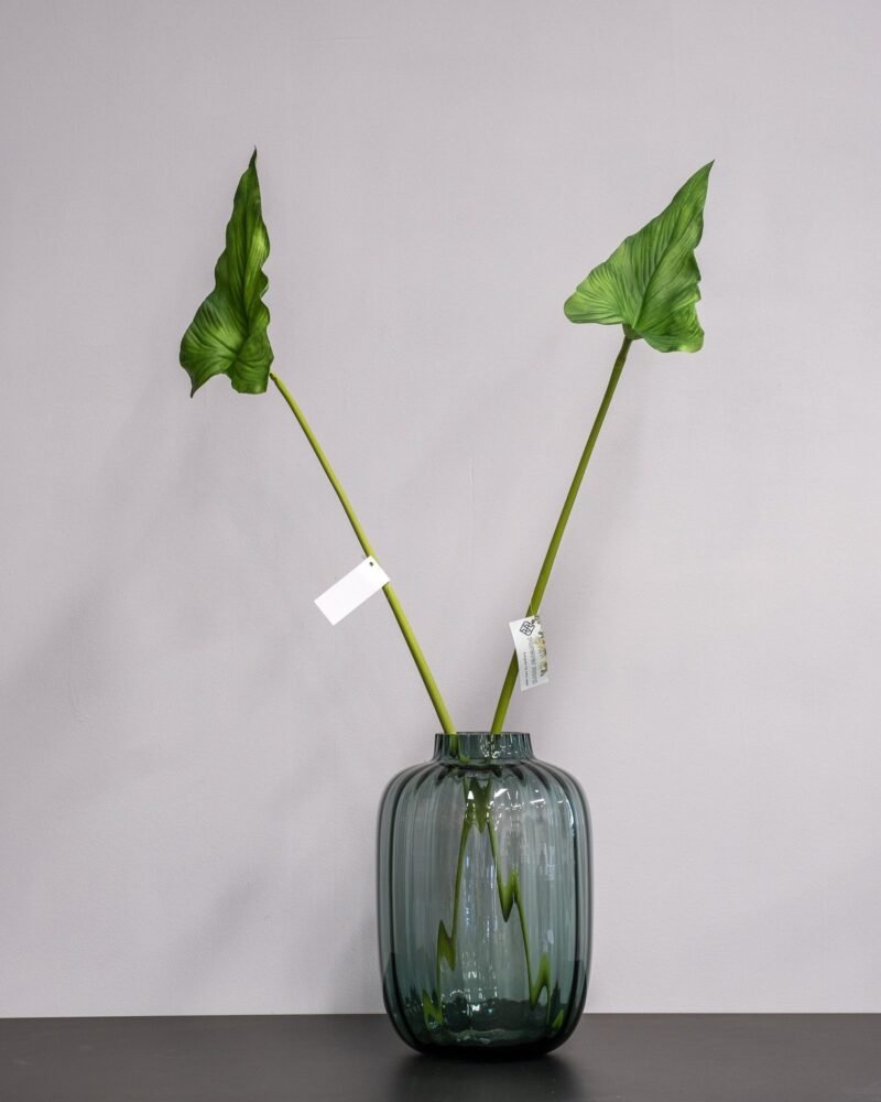 Konstgjord alocasia cacullata blad - 75 cm Naturtroget Bladverk - Bild 3