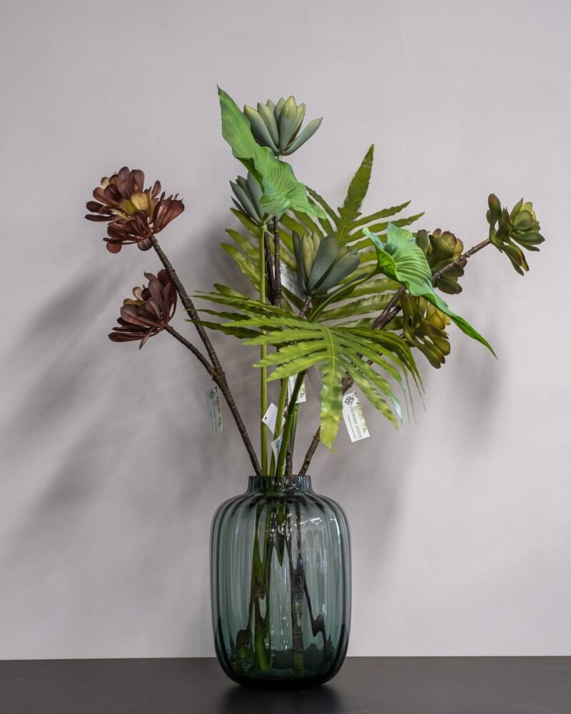 Konstgjord Lotusblomma lila – Naturtroget Bladverk 79 cm - Bild 4